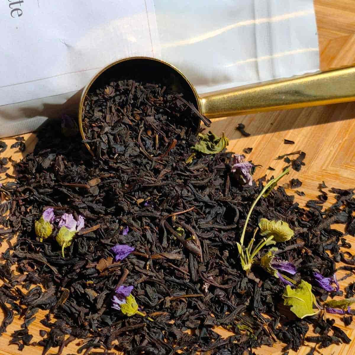 thé noir douce violette